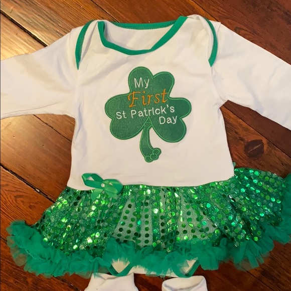 My First St Patrick’s onesie tutu and leg warmers - Picture 3 of 5